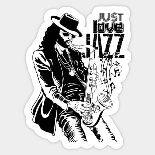 JUST LOVE JAZZ (black) Sticker